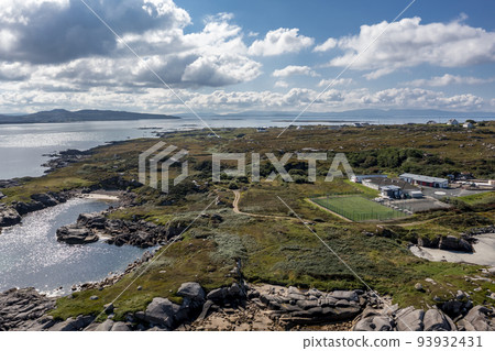 Aerial view of Leabgarrow on Arranmore Island in County Donegal, Republic of Ireland Aerial view of Leabgarrow on Arranmore Island in County Donegal, Republic of Ireland 93932431