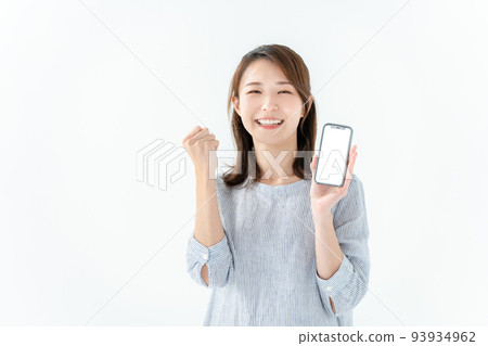 Female guts pose smartphone Female guts pose smartphone 93934962