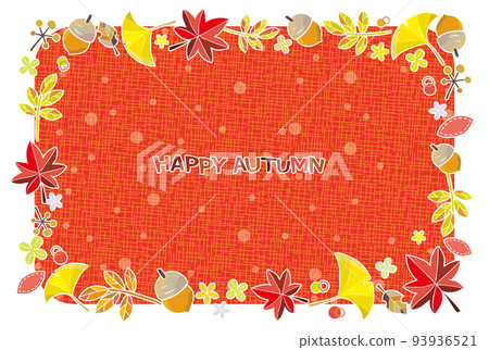 Autumn leaves material frame Autumn leaves material frame 93936521