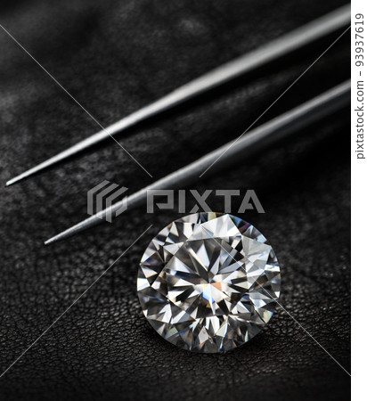 Diamond on The Black background 93937619