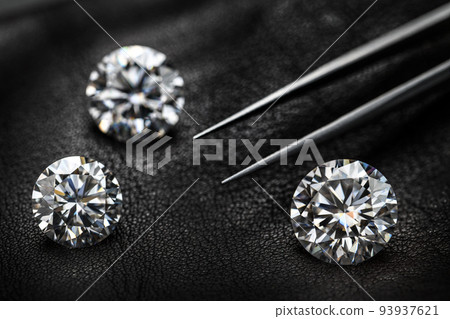 Diamond on The Black background 93937621
