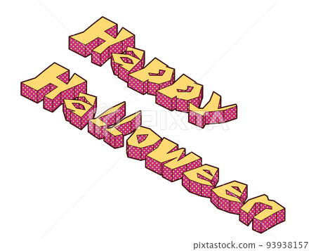 Isometric three-dimensional Happy Halloween character material 93938157