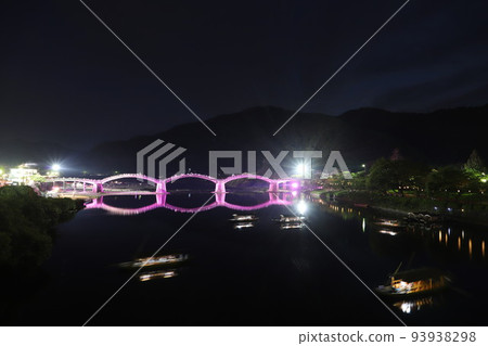 Kintai Bridge night in summer! Yamaguchi Tourism Iwakuni City 2022 Illuminated Kintaikyo Bridge 93938298