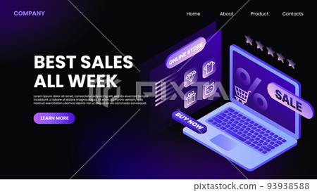 E-commerce Banner. Website Landing Page Template E-commerce Banner. Website Landing Page Template 93938588