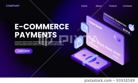 E-Commerce Payments. Gradient Landing WebPage Template E-Commerce Payments. Gradient Landing WebPage Template 93938589