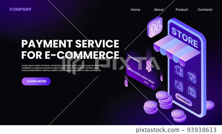 Payment Service for E-Commerce. Landing Page Template for Website Payment Service for E-Commerce. Landing Page Template for Website 93938613