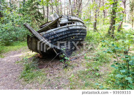 Boat cemetery near the Baltic sea in Latvia Boat cemetery near the Baltic sea in Latvia 93939333