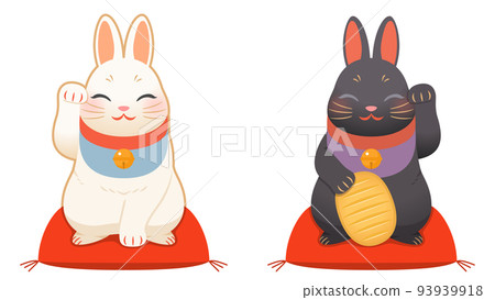 黑白招手兔微笑 93939918