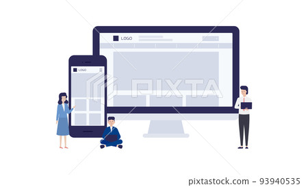 Illustration material for site production, web production, web construction, web analysis 93940535