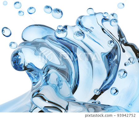 Splashing of water abstract background, isolated 3d rendering Splashing of water abstract background, isolated 3d rendering 93942752