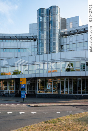 Hilversum, North Holland, The Netherlands, Contemporary glass office buildings of the city center 93942791