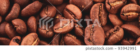Coffee lover view of roasted coffee beans for background and texture. Dumped roasted coffee beans can be used as background and texture. Photo banner. roasted coffee Coffee lover view of roasted coffee beans for background and texture. Dumped roasted coffee beans can be used as background and texture. Photo banner. roasted coffee 93942991