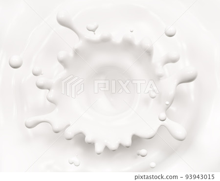 Milk or yogurt splash, abstract liquid background, wavy drink illustration, dairy isolated 3d rendering 93943015