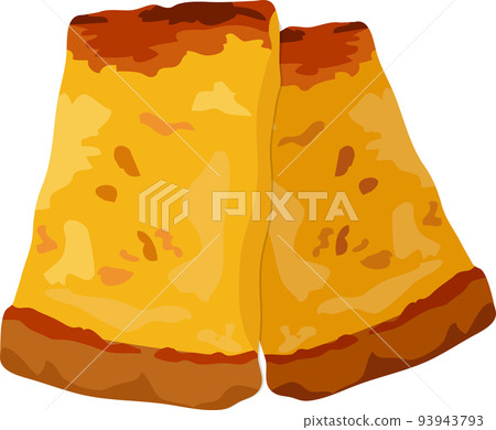 楓糖漿法式吐司插畫素材矢量 93943793