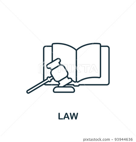 Law icon. Line simple line Crime icon for templates, web design and infographics 93944636
