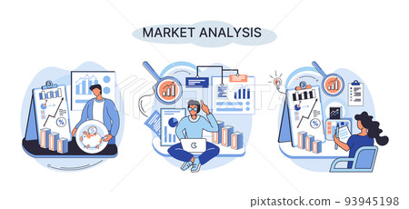 Market analysis metaphor, marketing strategy.... - Stock Illustration ...