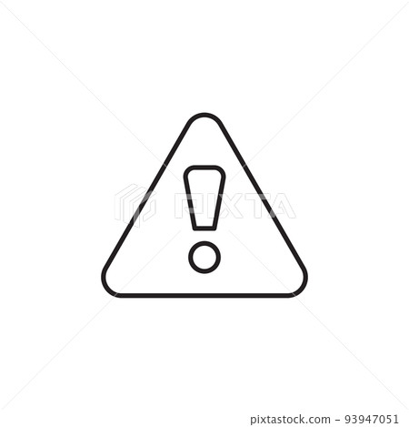 Alert, risk sign line icon. Caution, warning, exclamation mark thin editable line stroke icon. Alert information, accident notification Alert, risk sign line icon. Caution, warning, exclamation mark thin editable line stroke icon. Alert information, accident notification 93947051
