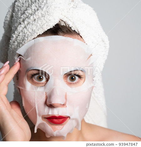 Fabric refreshing face mask, skin care. Fabric refreshing face mask, skin care. 93947847