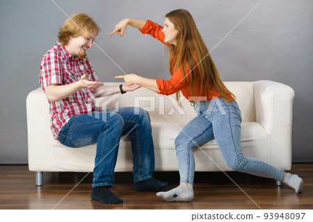 Man and woman having fight Man and woman having fight 93948097