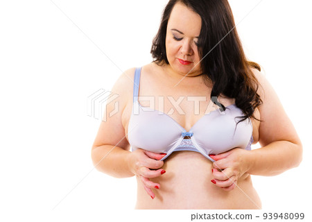 Fat woman big breast wearing bra 93948099