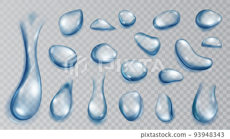 Translucent water drops 93948343