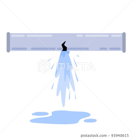 Leak in water pipe. Plumber service. Broken sewer and water supply. 93948615