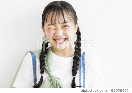 Plain clothes portrait of teenage girl junior high school high school student Plain clothes portrait of teenage girl junior high school high school student 93950921