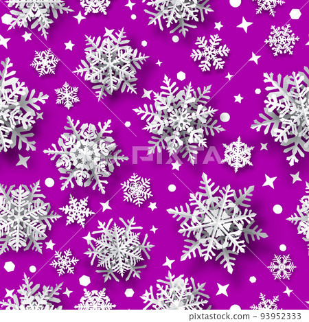 Christmas seamless pattern with paper snowflakes Christmas seamless pattern with paper snowflakes 93952333