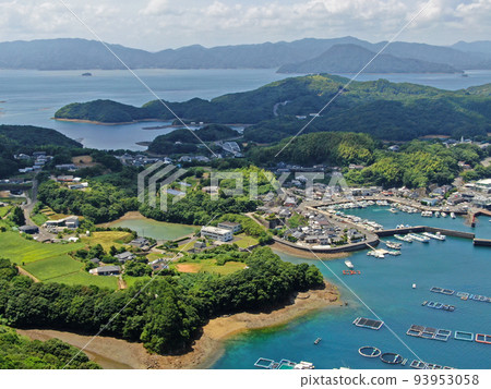 從長島 Hario 公園上方鳥瞰東町漁港 93953058