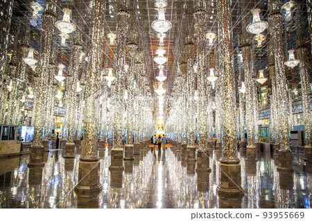 Wat Chantaram and Wat Tha Sung temple, Crystal Sanctuary 100 m long, in Uthai Thani, Thailand 93955669