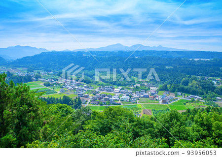 Japan Romantic Road View of Mt. Akagi from the observation spot Early summer season Japan Romantic Road View of Mt. Akagi from the observation spot Early summer season 93956053