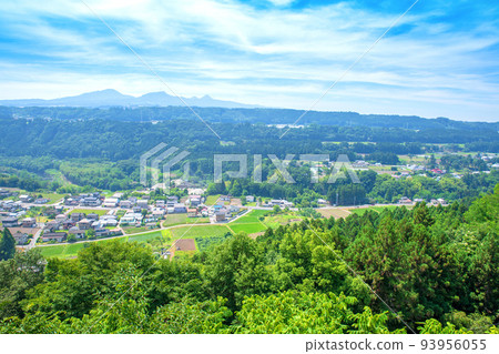 Japan Romantic Road View of Mt. Akagi from the observation spot Early summer season Japan Romantic Road View of Mt. Akagi from the observation spot Early summer season 93956055