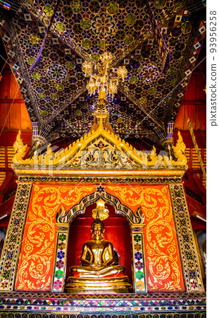 Wat Phra Phutthabat Tak Pha temple on top of the mountain in Lamphun, Thailand 93956258