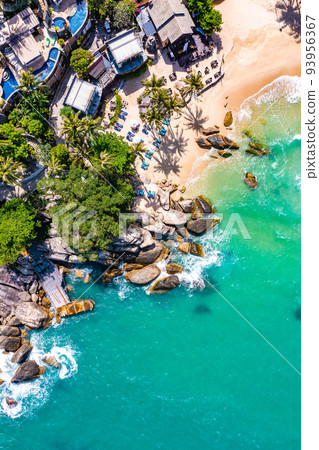 Aerial view of Thong Nai Pan Beach in Koh Phangan, Thailand Aerial view of Thong Nai Pan Beach in Koh Phangan, Thailand 93956367
