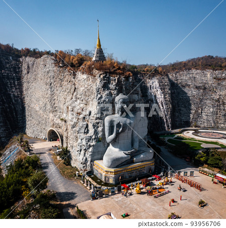 Aerial view of Luang Pho U Thong or Phra Phuttha Pusaya Khiri Sri Suvarnabhumi, Bhutsaya Khiri 93956706