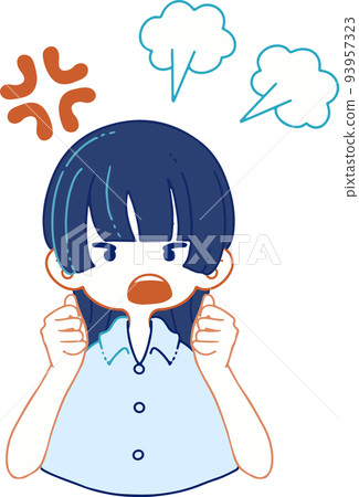 Illustration of an indignant person Illustration of an indignant person 93957323