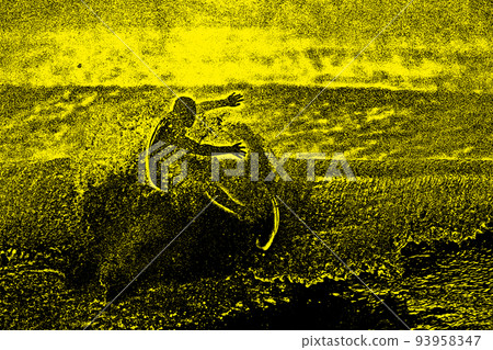 Surfing silhouette two-tiered Surfing silhouette two-tiered 93958347