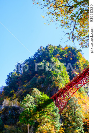 黑部峽谷(秋季):奧金橋 黑部峽谷(秋季):奧金橋 93958529