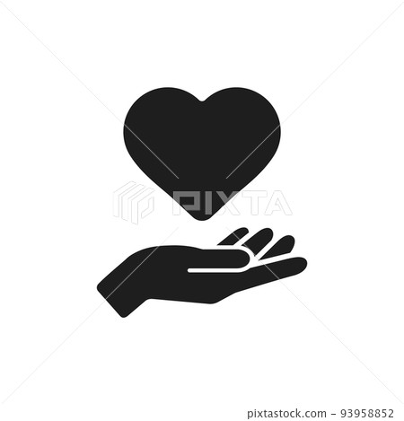 一個人的手握著一顆心-愛、愛和心理健康的圖像材料 93958852