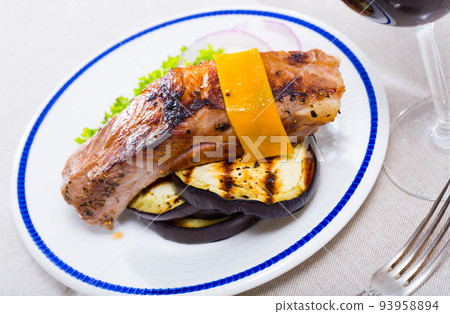 Juicy baked pork rib 93958894