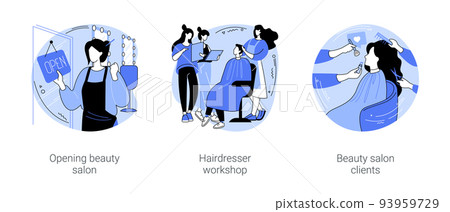 Beauty salon owner isolated cartoon vector illustrations se Beauty salon owner isolated cartoon vector illustrations se 93959729