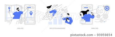 Search engine marketing abstract concept vector illustrations. Search engine marketing abstract concept vector illustrations. 93959854