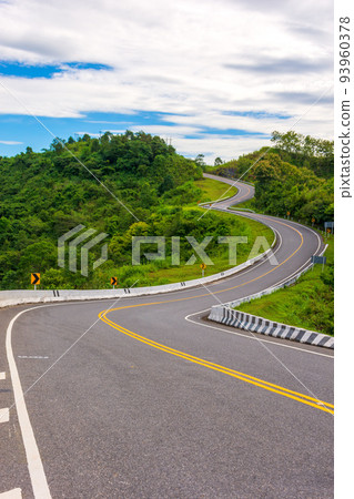 New Unseen Curved road number 3 on Route Number 1081 Santisuk - Bo Kluea District, Nan province, Thailand. New Unseen Curved road number 3 on Route Number 1081 Santisuk - Bo Kluea District, Nan province, Thailand. 93960378