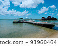 clear sea and boat 93960464