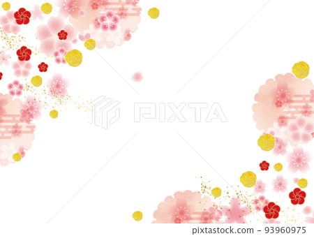 Japanese style plum blossom pattern Japanese style plum blossom pattern 93960975
