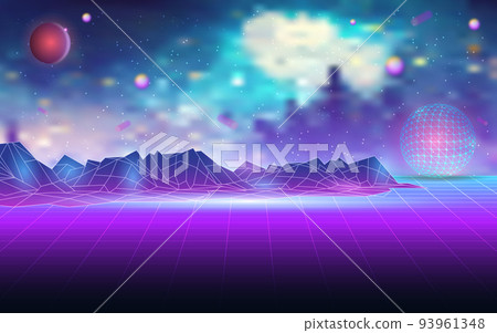 Concept of Future digital technology metaverse, colorful background. Vector illustration eps10 93961348