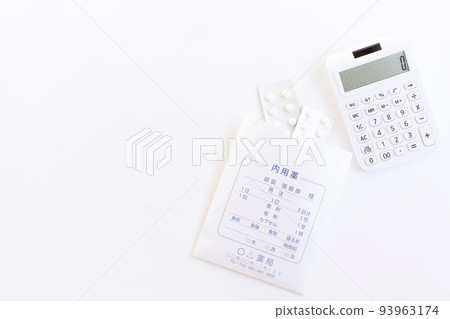Image of medical expenses medicine and calculator Image of medical expenses medicine and calculator 93963174