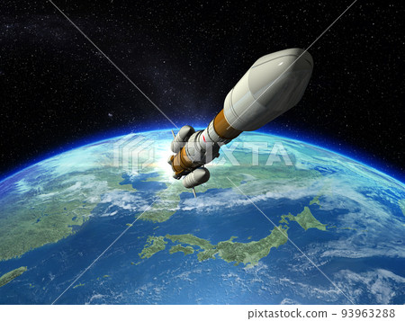 Earth Japan Rocket Starfield Background CG Earth Japan Rocket Starfield Background CG 93963288