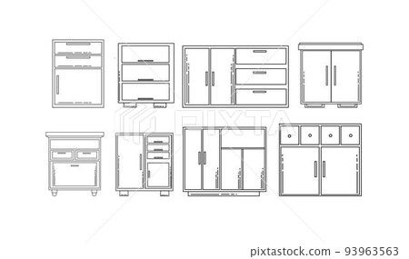 Collection of Cupboard Illustrations Collection of Cupboard Illustrations 93963563