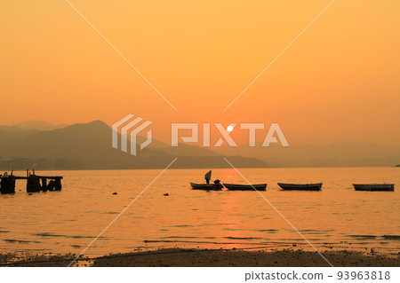the pier, the landscape of Wu Kai Sha, hk 10 April 2011 the pier, the landscape of Wu Kai Sha, hk 10 April 2011 93963818